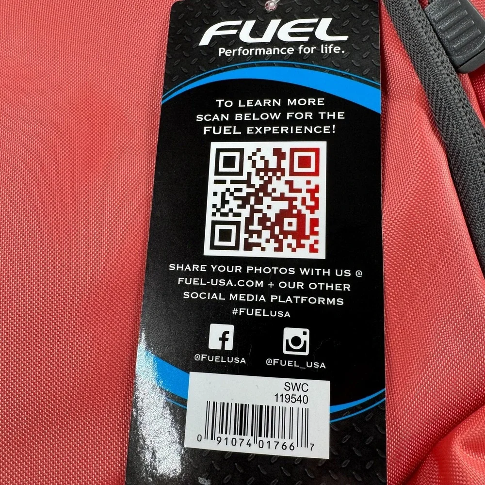 Fuel Sport Tier Coral Multi Pocket Laptop Sleeve Zip School Bag Backpack - NEW